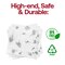 Durable White with Silver Paint Splatter Paper Beverage/Cocktail Napkins (600 Napkins)